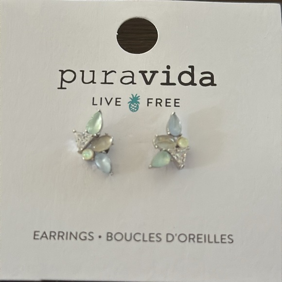 Pura Vida Skylar Gemstone Stud Earrings NWT - Picture 2 of 7